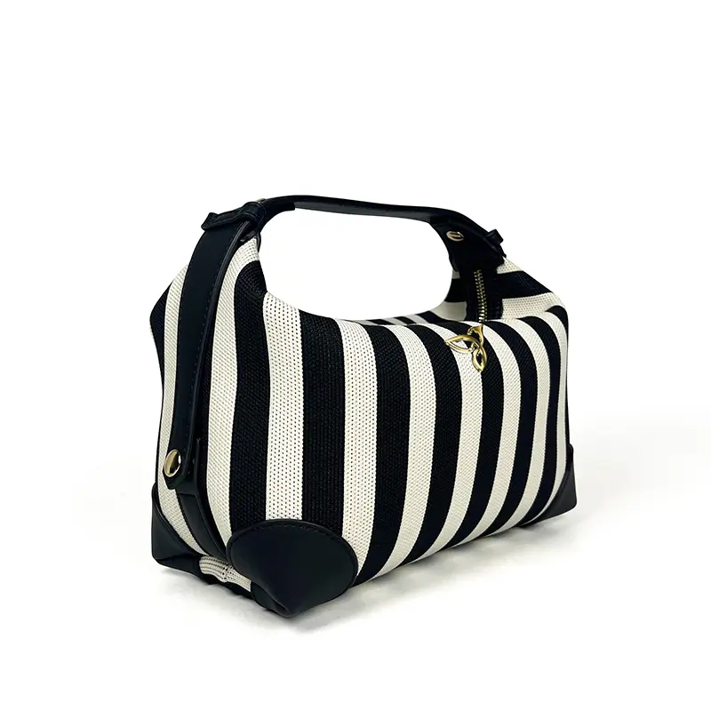 Wholesale 2in1 Knitted Striped Shoulder Dumpling Bag Manufacturer, Factories