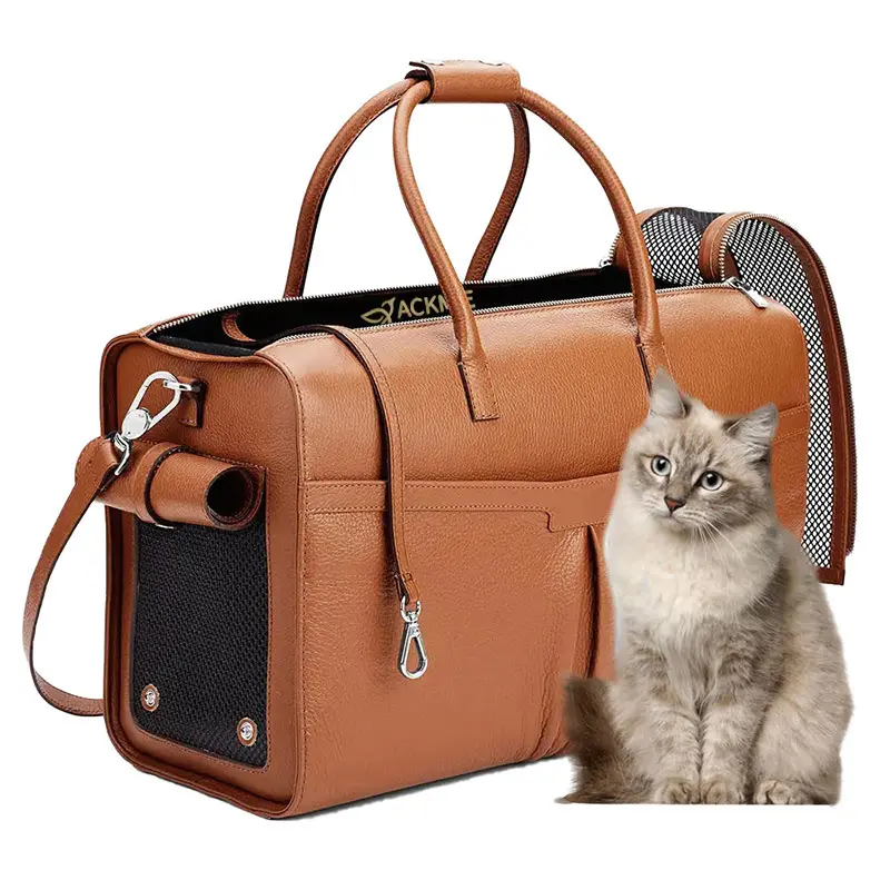 China Custom PU Leather Pet Carrier Bag Pet Bag Manufacturer, Suppliers