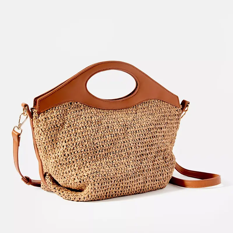 China Woven Paper Cross Body Bag Beach Vacation Straw Bags Factory, Supplier