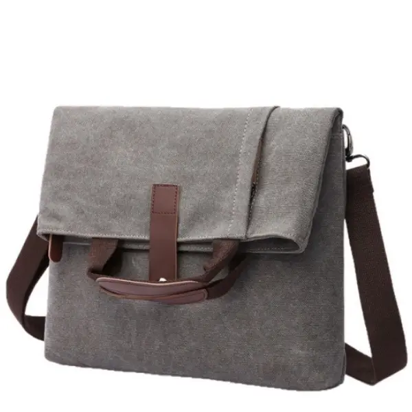 China Men Vintage Canvas Messenger Bag, Business Crossbody Shoulder Bag, Large Capacity Laptop Bag, Fashion Daily Commute Shoulder Bag Factories, Supplier