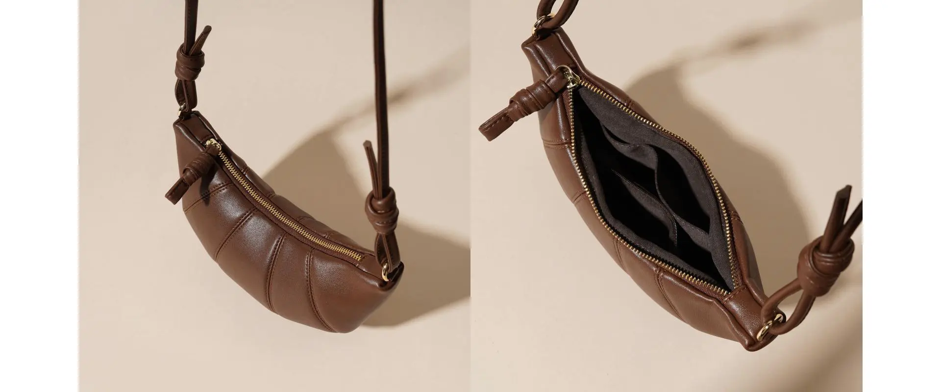 Minimalist Knotted Croissant Bag Showcase