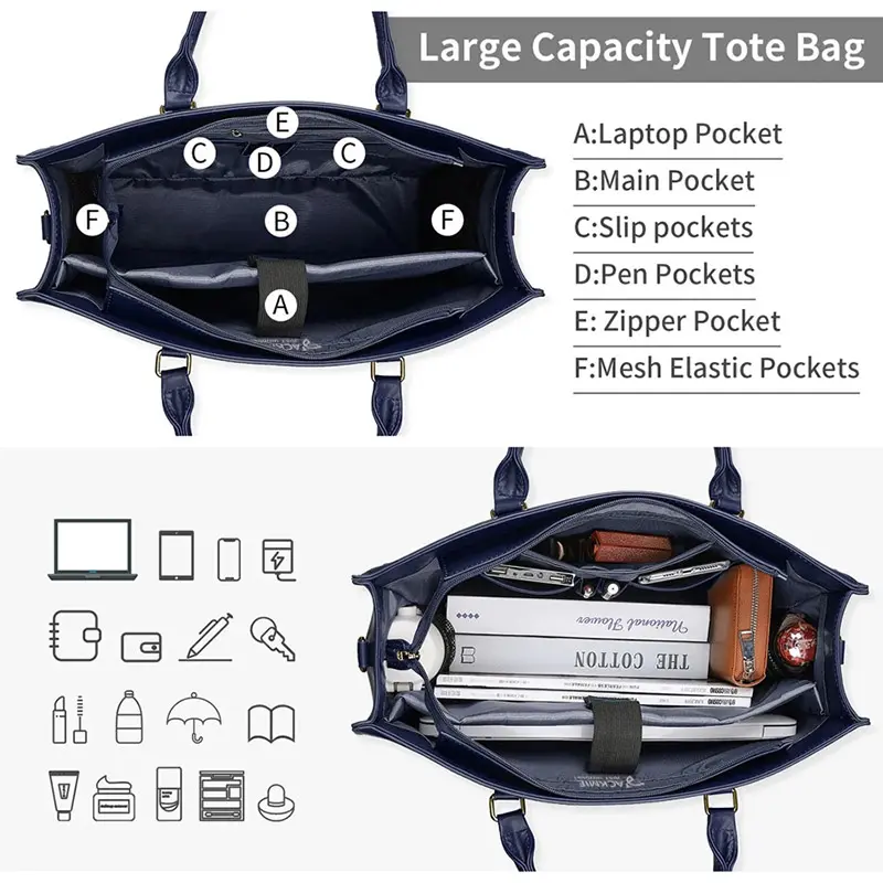 Wholesale Ladies Leather Laptop Bag Shoulder Bag Manufacturers, Factory