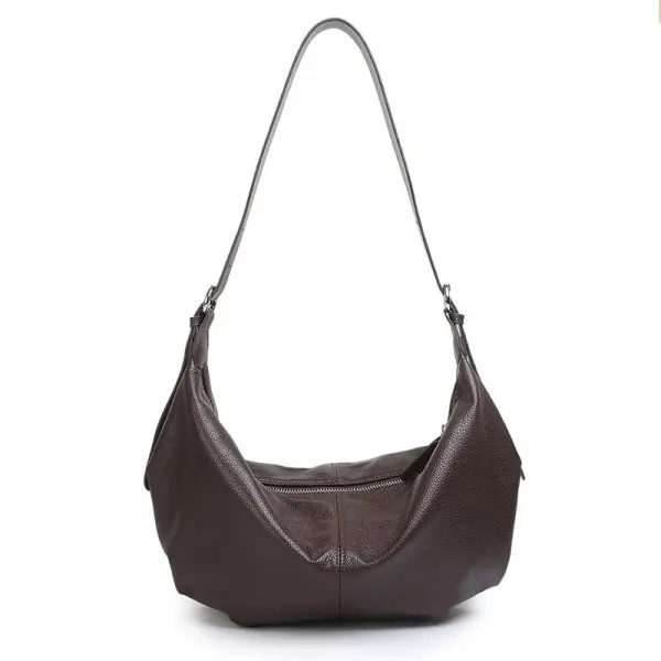 China New Arrival Genuine Leather Fashion Underarm Shoulder Bag, Versatile Textured Trendy Retro Crescent Crossbody Bag Manufacturers, Supplier