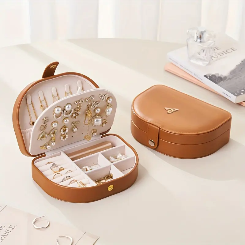 China Portable Mini Jewelry Case Necklace Ring Storage Box Manufacturer, Supplier