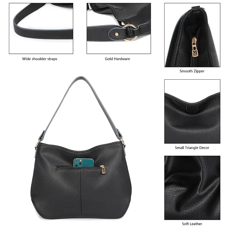 China Leather Hobo Bags for Women Shoulder Satchel Bag Manufacturers, Factory
