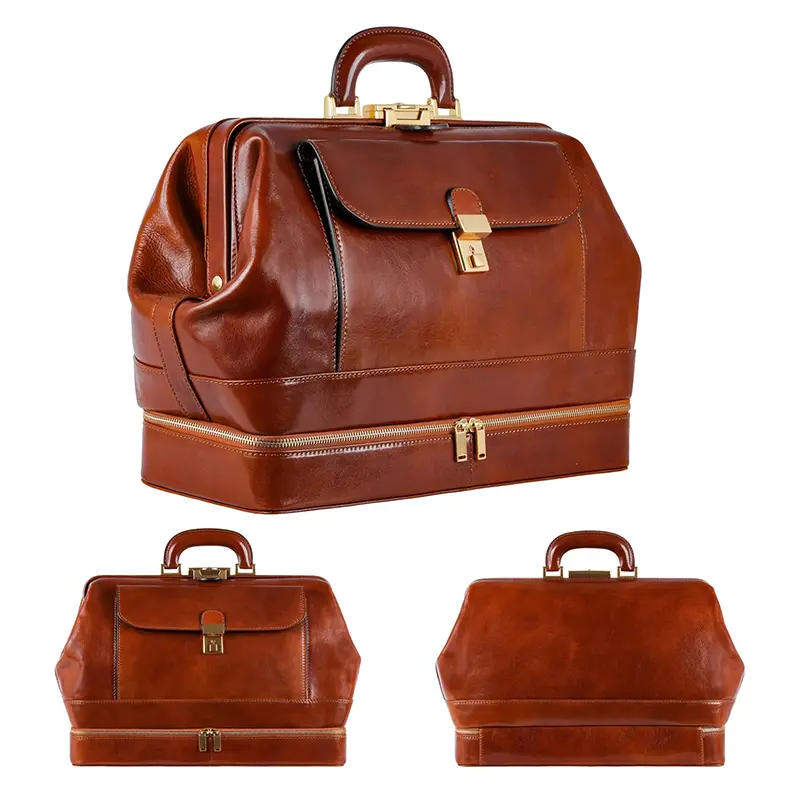 Wholesale Vintage Style Tote Bag Office Bag Leather Doctor Bag Medical Bag Factory, Suppliers