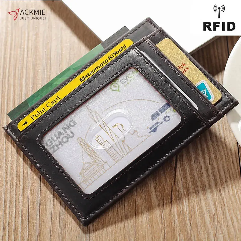 China Genuine Leather Card Holder Anti-magnetic Card Bag Manufacturers, Factory