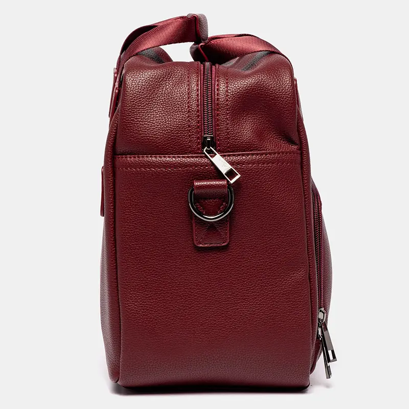 Wholesale Vegan Leather Lunch Bag with Front and Back Pockets Manufacturers, Factory
