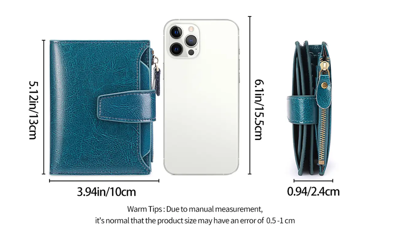 Portable Leather Wallet Storage View