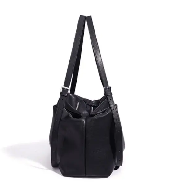 Wholesale Genuine Leather Vintage Tote Bag, Casual Cloud Shoulder Bag, Large Capacity, Versatile Minimalist Tote for Women Factory, Supplier