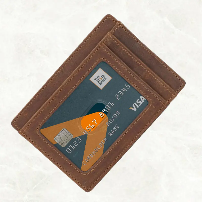 China Genuine Leather Card Holder Anti-magnetic Card Bag Manufacturers, Factory
