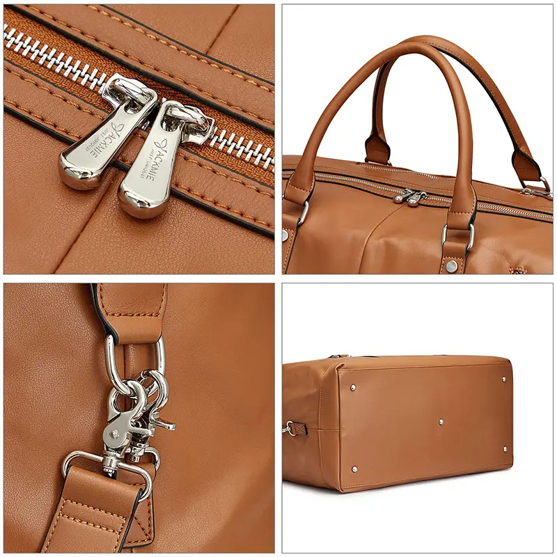 China Genuine Leather Women Travel Duffle Bag Weekender Bag Suppliers, Supplier