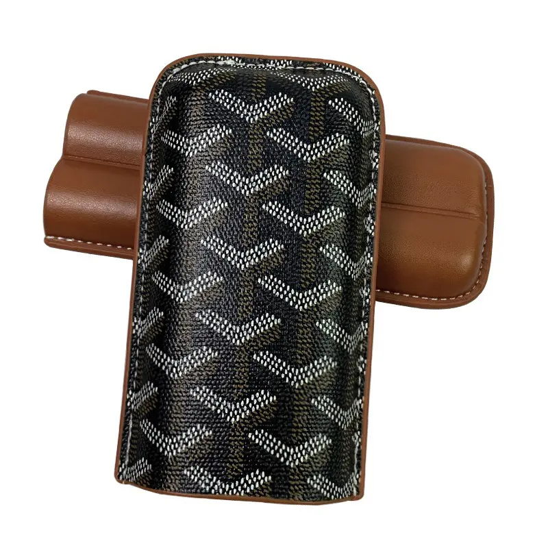 China Two Cigar Cases Cigar Leather Case Storage Bag Factories, Supplier