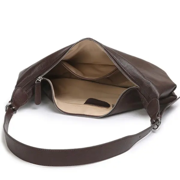 China New Arrival Genuine Leather Fashion Underarm Shoulder Bag, Versatile Textured Trendy Retro Crescent Crossbody Bag Manufacturers, Supplier
