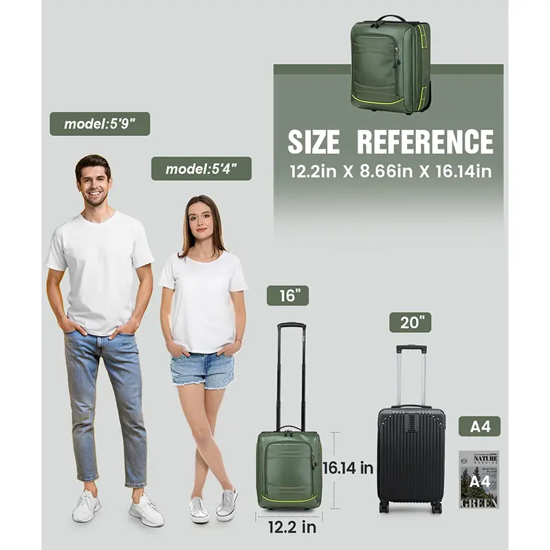 China Carry-on Luggage 16 Inch PVC Small Airline Travel Suitcase Manufacturers, Supplier