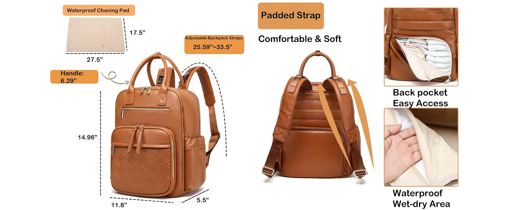 Durable Fabric Diaper Bag