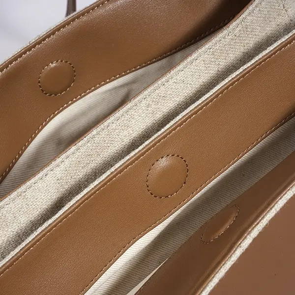 Wholesale Genuine Leather Shoulder Bag Model Patchwork Design Large Capacity Minimalist Underarm Tote Elegant Work Handbag Manufacturer, Suppliers