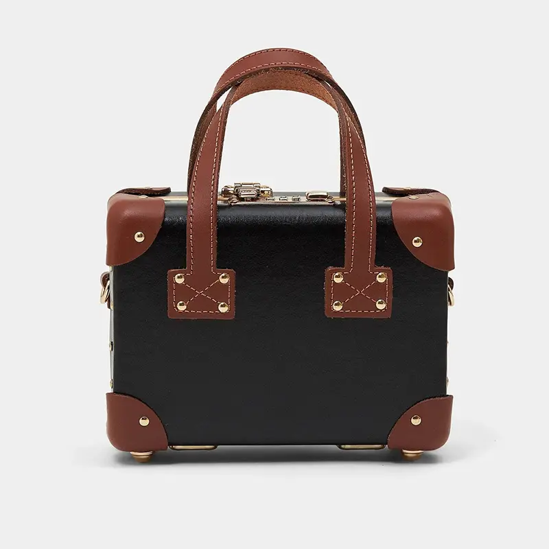 Wholesale Luggage-style Handbag Hard Leather Mini Crossbody Bag Manufacturers, Supplier
