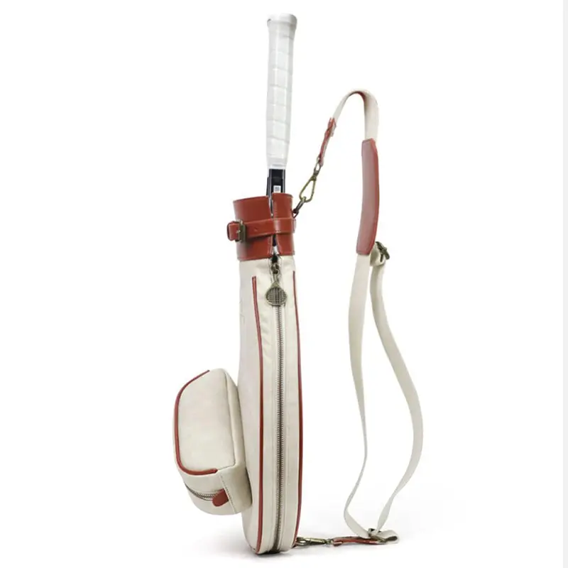 China Vintage Sports Bag Leather Paddle Bag Tennis Racket Bag Manufacturer, Manufacturers