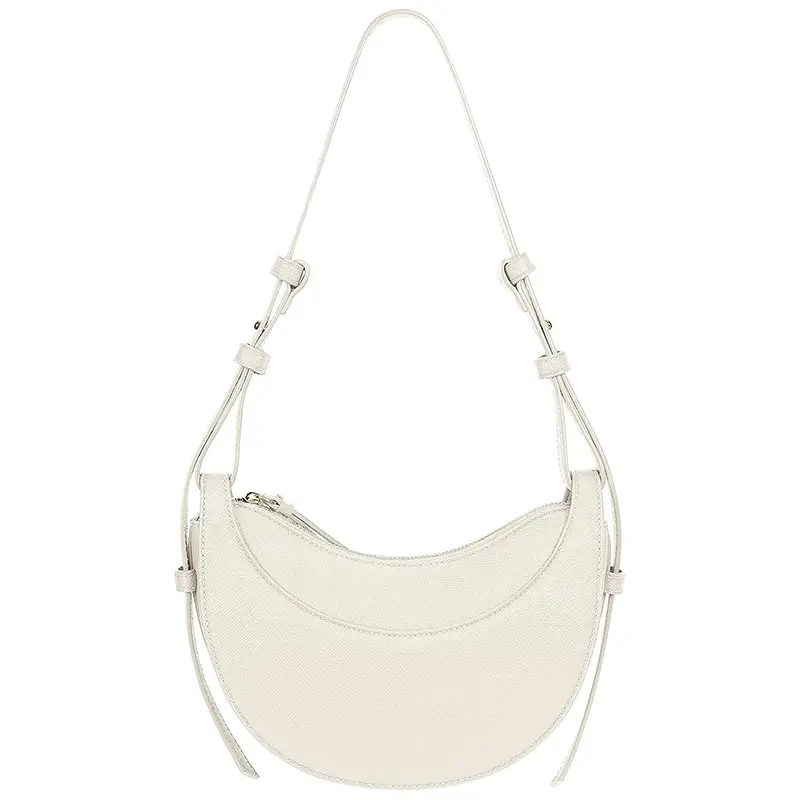 China Half Moon Bag Leather Crossbody Bag Women Saddle Bag Handbag Manufacturer, Factory