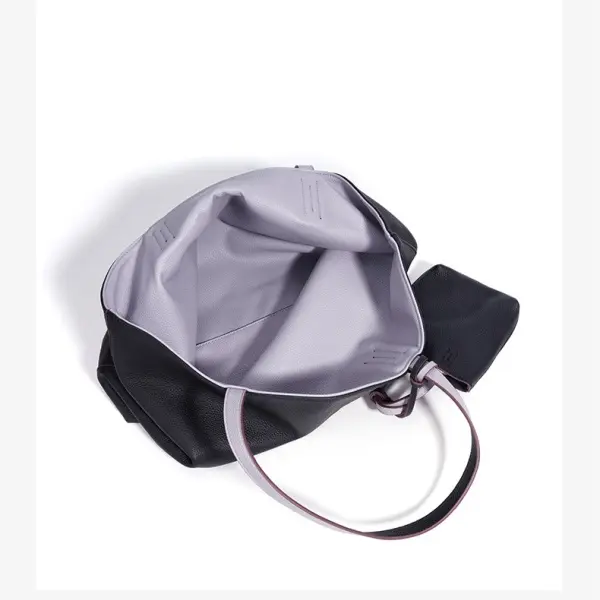 Wholesale Classic 1-1.9L Open Closure Polyester Lining Casual Fashion Designer Totebag 2026 Women's Genuine Leather Manufacturers, Supplier