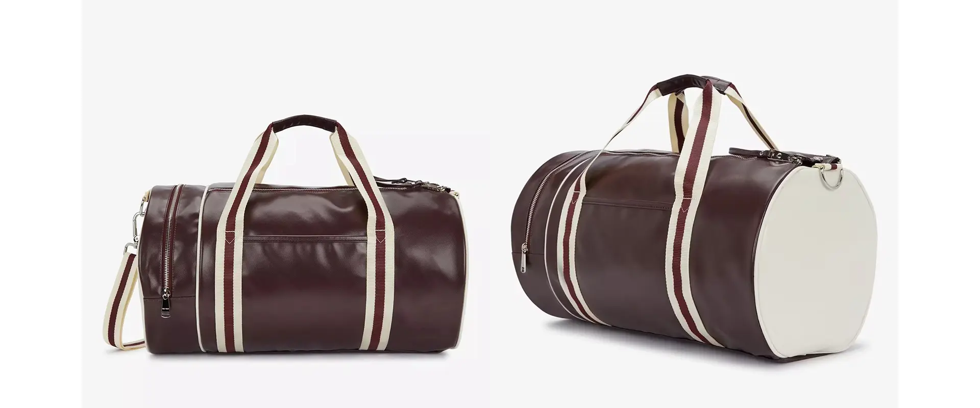 Glossy Textured Duffel Bag Front View