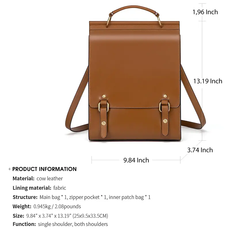 Wholesale Women's Genuine Leather Backpack Vintage Laptop Bag Manufacturer, Manufacturers
