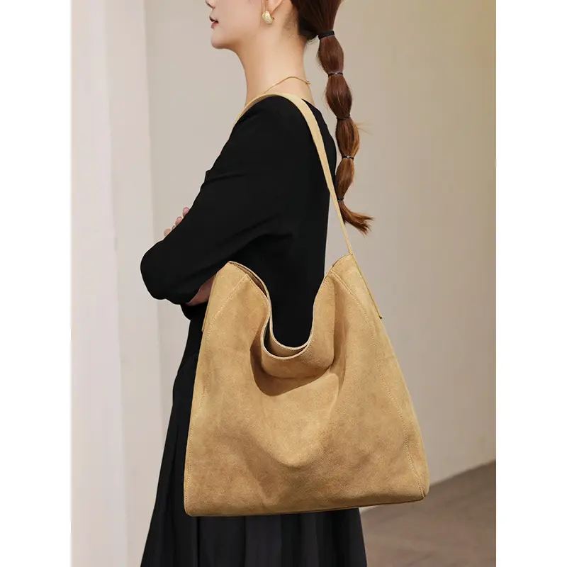 China Suede Tote Bag Large Capacity Shoulder Bag Manufacturer, Suppliers