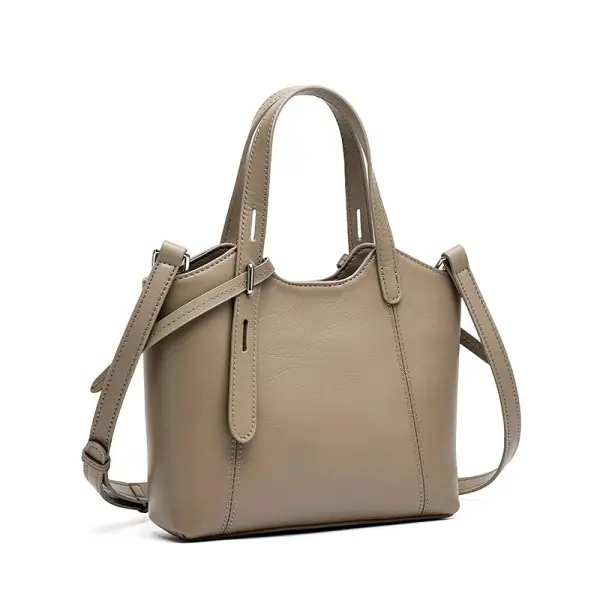 Wholesale Women Genuine Leather Basket Tote Bag, Niche Designer Bucket Handbag, Casual Versatile Shoulder & Crossbody Bag Manufacturers, Factories