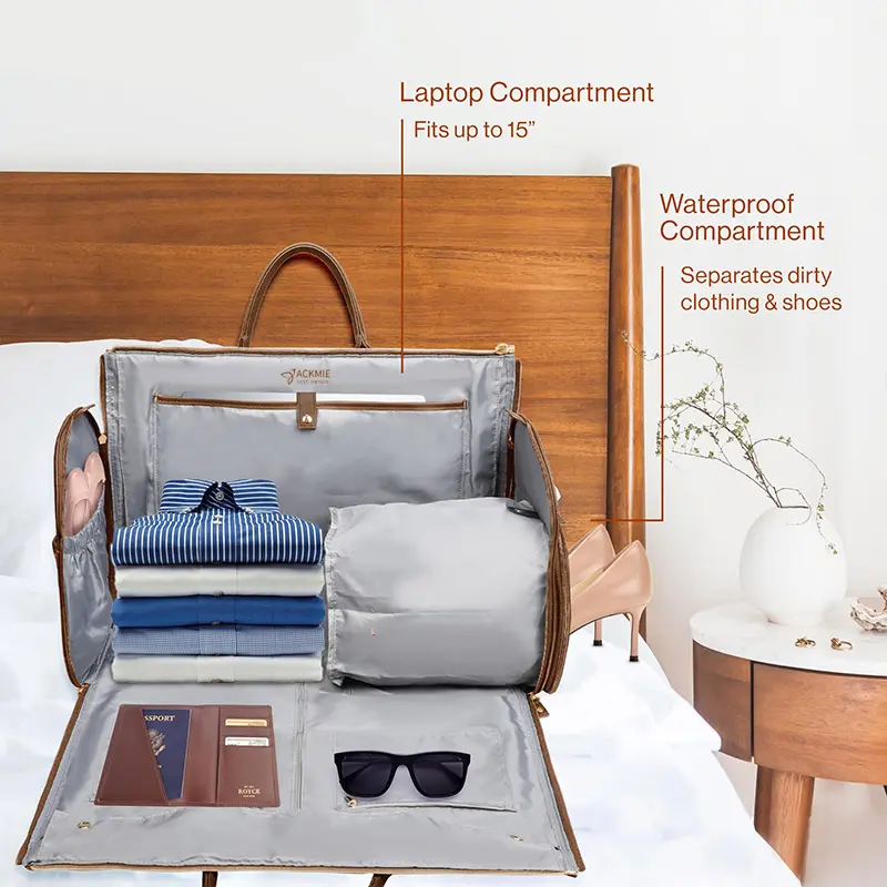 Wholesale Leather Garment Bag Large Capacity Suit Duffle Bag Manufacturers, Factories