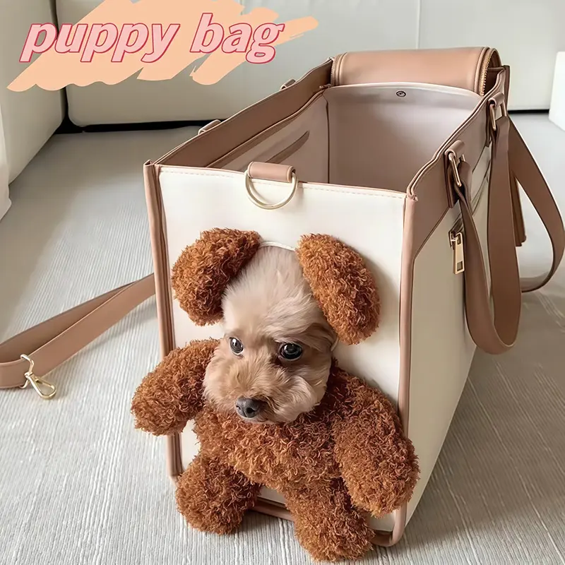 Wholesale PU Leather Pet Tote Bag Fashion Small Dog Carrying Bag Factories, Supplier