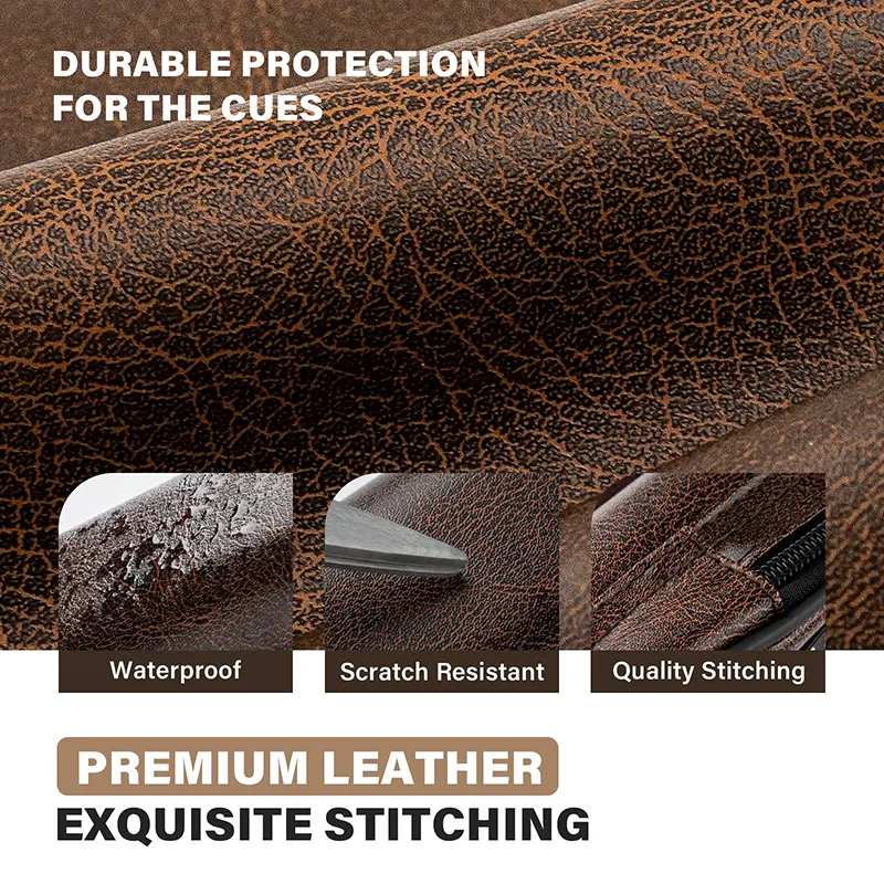 Wholesale PU Leather Hard Pool Cue Case Billiards Accessories Bag Manufacturers, Suppliers