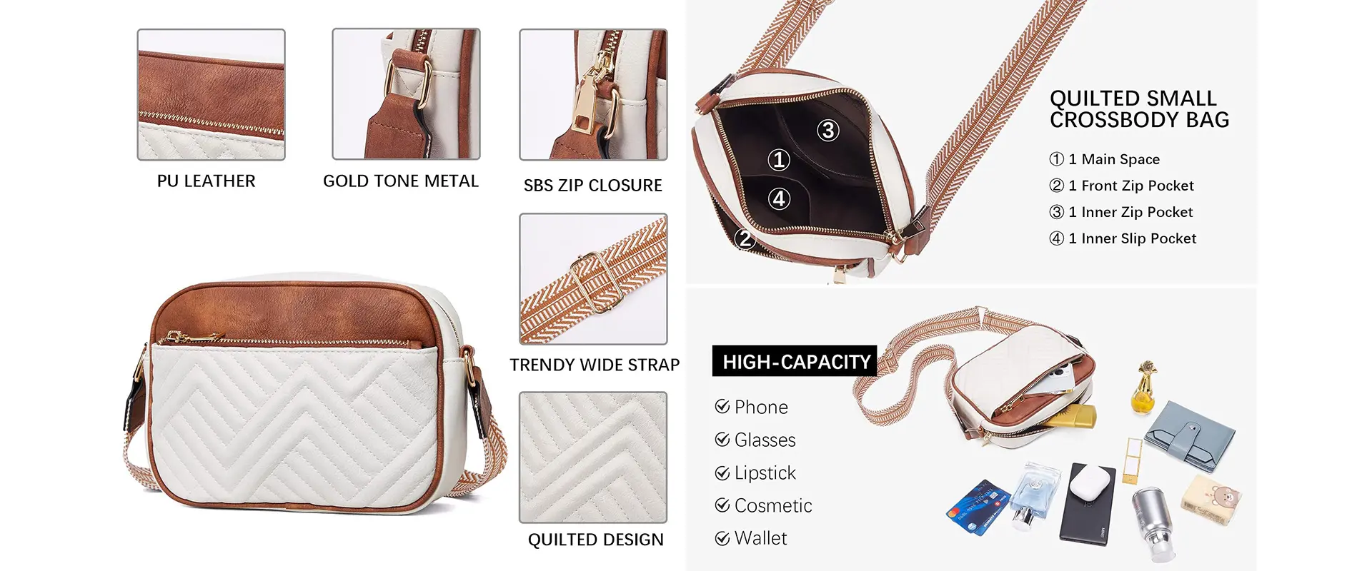 Fashion Crossbody Bag Front View