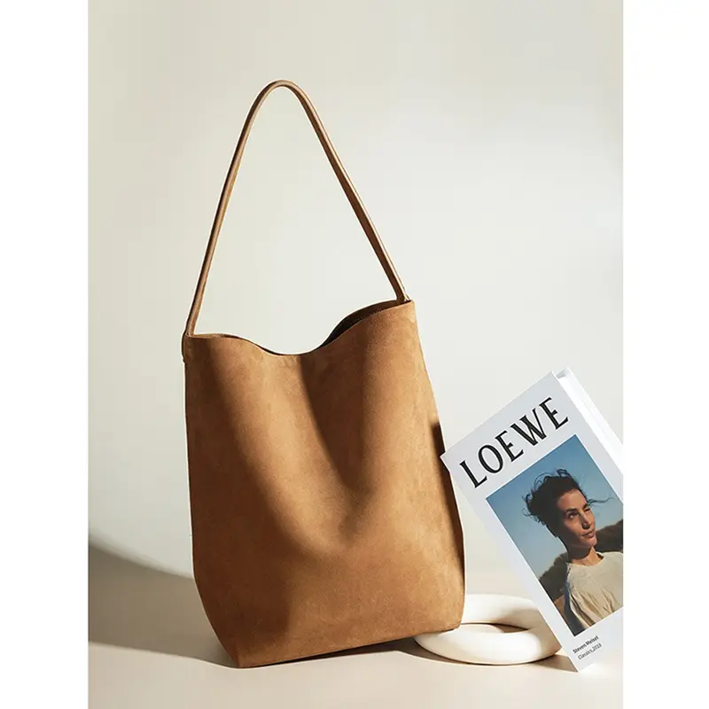 China Women's Suede Tote Bag Hobo Bag Shoulder Bag Manufacturer, Factories