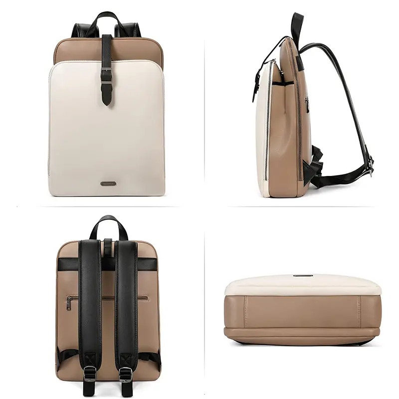 China Leather Backpack for Women 15.6-inch Laptop Bag Manufacturer, Factory