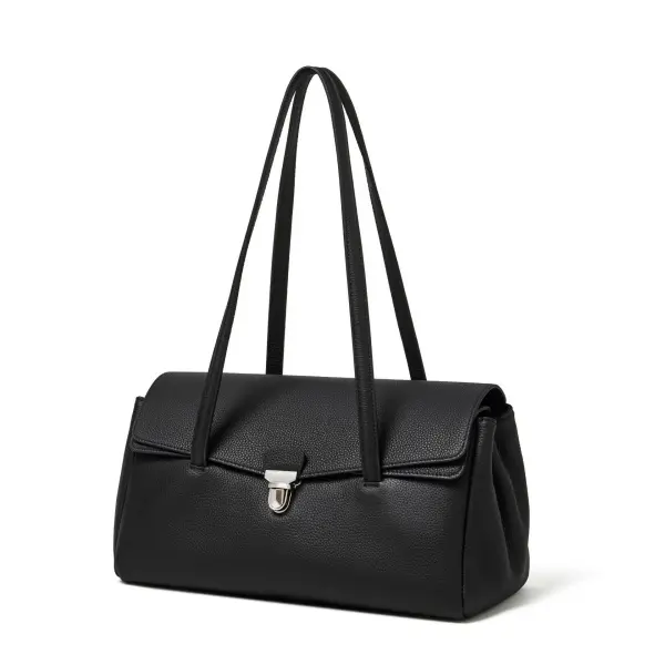 China Minimalist College Style Flip Genuine Leather Messenger Bag, Niche Large Capacity Tote Bag Women's Single Shoulder Handbag Manufacturer, Supplier