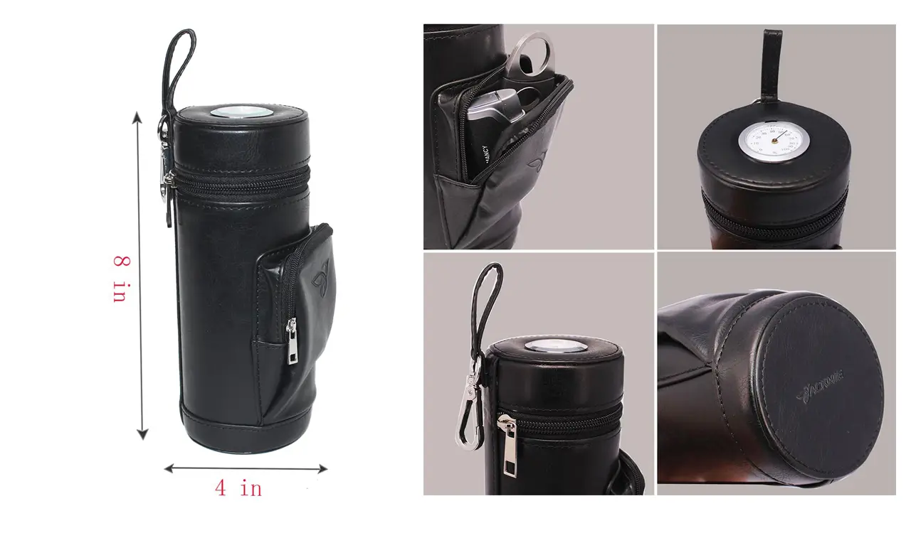 Hygrometer and Accessory Pocket Cigar Humidor