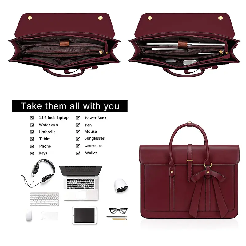 Wholesale 15-15.6 Inch PU Leather Laptop Shoulder Bag Convertible Backpack Manufacturers, Factories