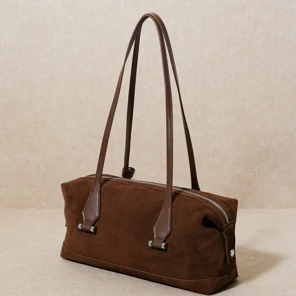 China Suede-finish Cowhide Leather Tote Bag for Women, Vintage Premium Bag, Shoulder Bag and Underarm Bag Factory, Suppliers