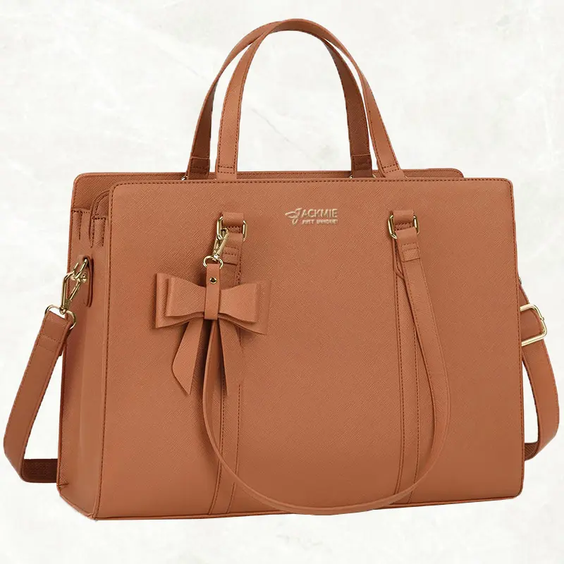 China 15.6 Inch Leather Laptop Business Shoulder Bag Factories, Suppliers