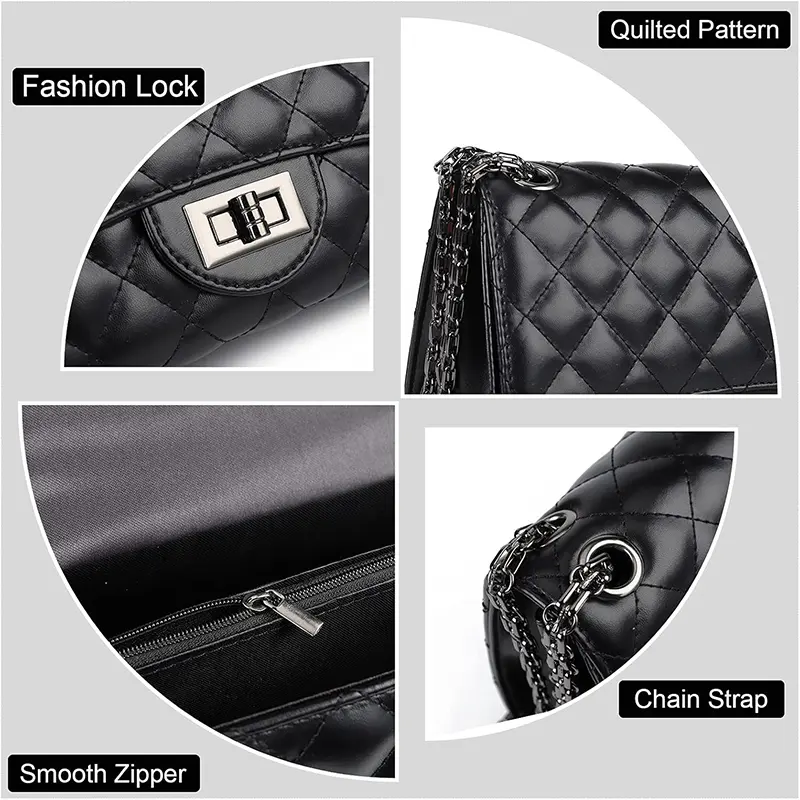 Wholesale Women's Quilted Leather Crossbody Bag with Chain Shoulder Bag Suppliers, Supplier