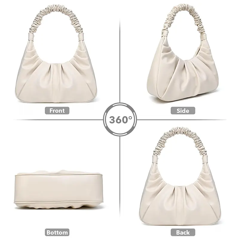 China Women's Fashion Pleated Shoulder Handbag Clutch Hobo Bag Manufacturer, Manufacturers