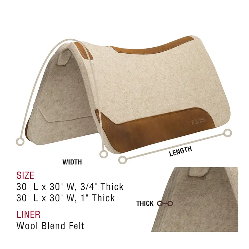 Wholesale Genuine Leather Wool Felt Saddle Pad Equestrian Equipment Factories, Suppliers