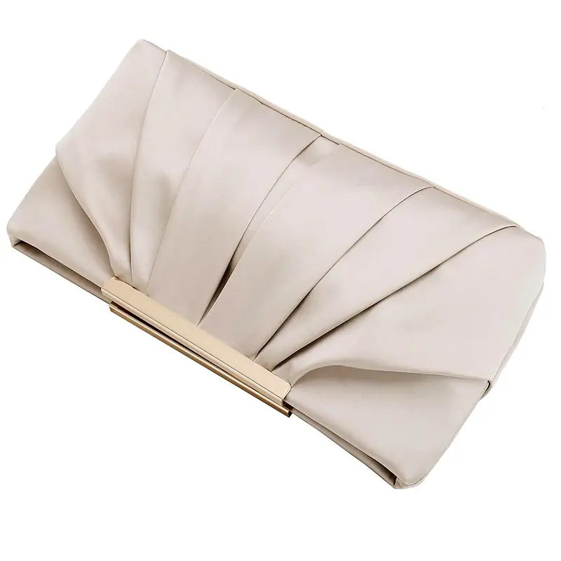 Wholesale Clutch Bag Evening Bag Pleated Satin Handbag Simple Classic Women's Wallet Manufacturers, Supplier