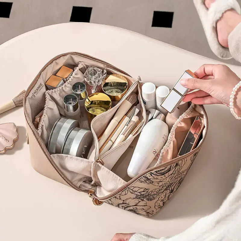 China Vintage Pattern PU Leather Travel Cosmetic Bag Manufacturer, Manufacturers