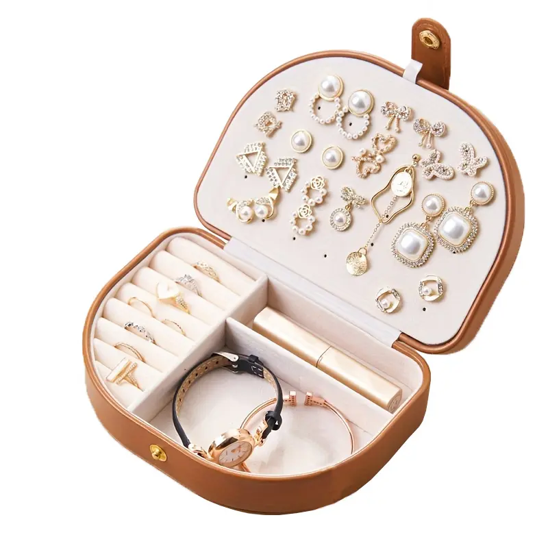 China Portable Mini Jewelry Case Necklace Ring Storage Box Manufacturer, Supplier
