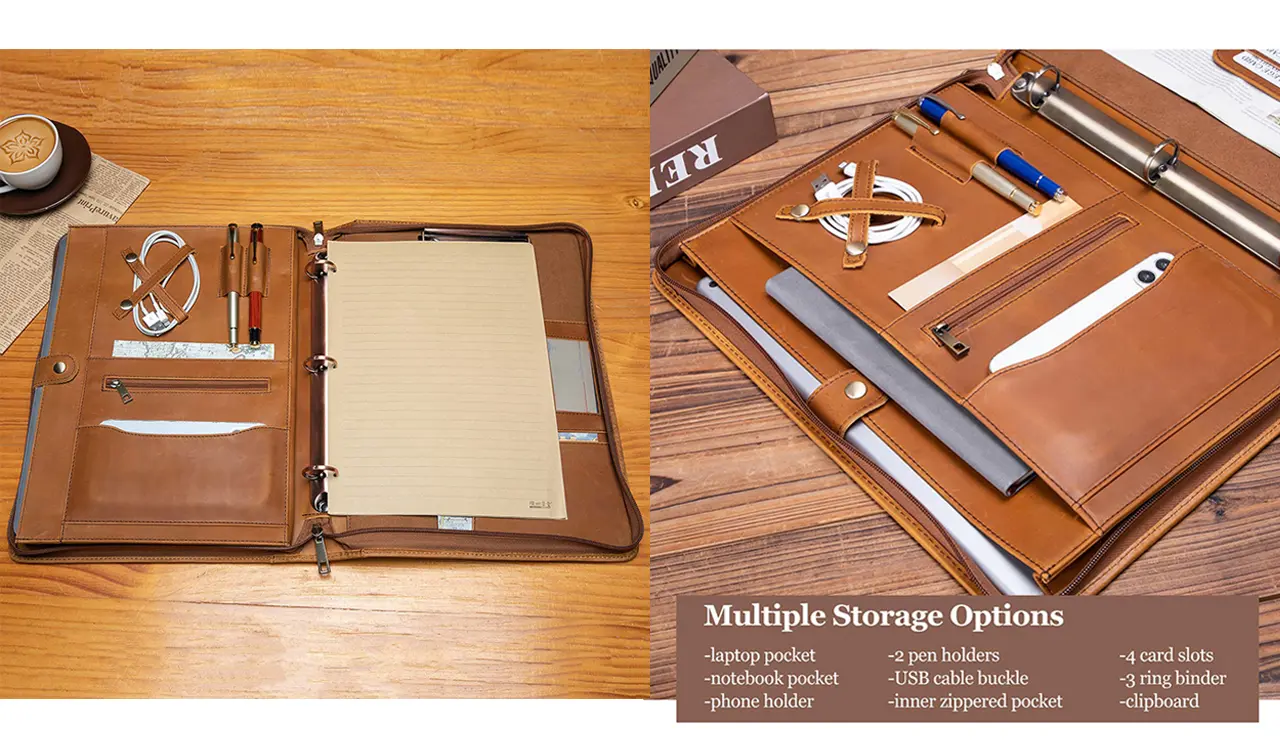 Professional style leather briefcase