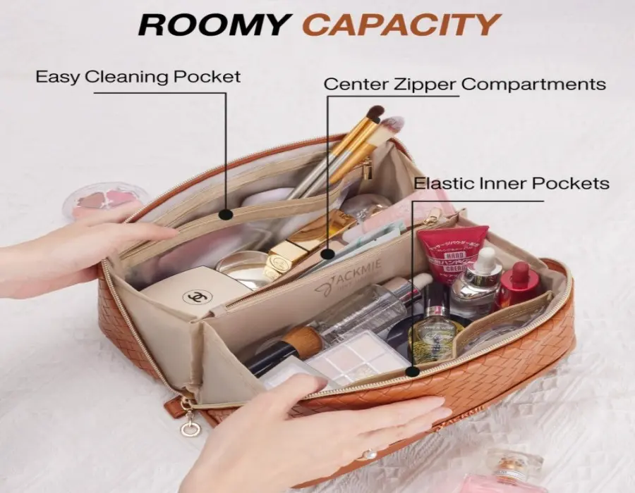 Interior layout of makeup bag