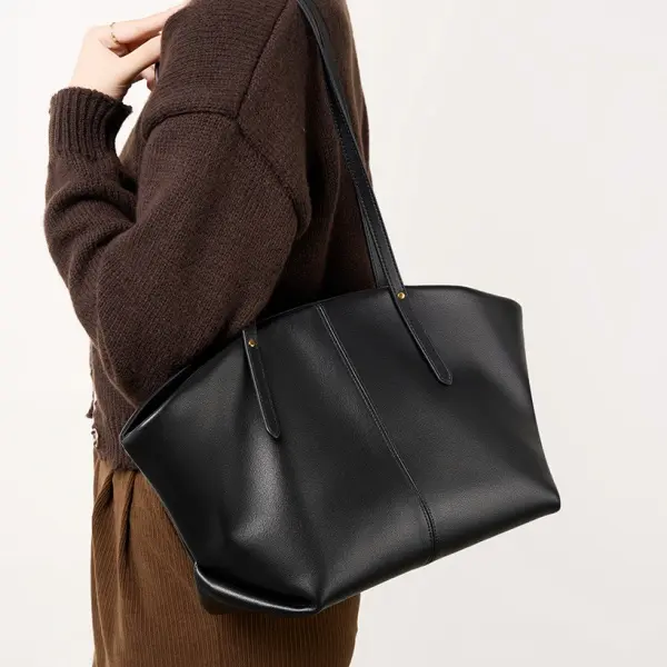China Genuine Leather Tote Bag for Women – Large Capacity Daily Shoulder Bag Factory, Supplier