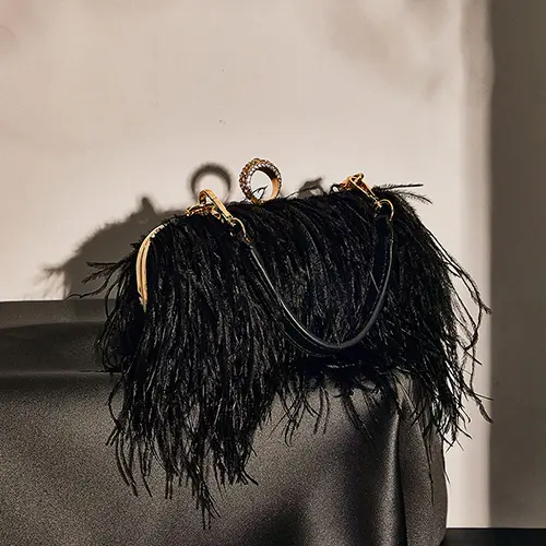 Black evening clutch bag